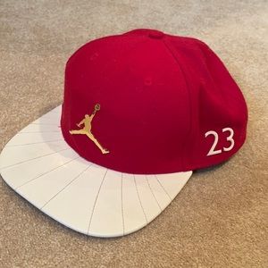 Red and what Jordan Hat.